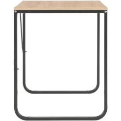 LITZEE Bureau D'ordinateur Noir Et Chêne 120x60x73 Cm # -France Bureau Soldes 2022 53765692 5