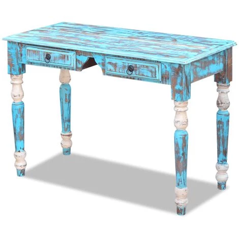 LITZEE Bureau Bois De Récupération Massif # 5 LITZEE Bureau Bois De Récupération Massif # – Image 3