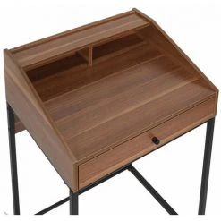 ALTOBUY HUGO - Bureau 1 Tiroir Et 2 Niches Effet Bois - Marron Foncé -France Bureau Soldes 2022 53821848 5