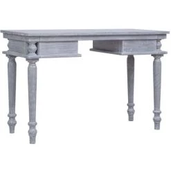 VidaXL Bureau 115x50x78 Cm Bois D'acajou Massif - Gris 11 VidaXL Bureau 115x50x78 Cm Bois D'acajou Massif - Gris -France Bureau Soldes 2022 54141911 5