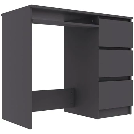 Hommoo Bureau Gris 90x45x76 Cm Agglomere 4 Hommoo Bureau Gris 90x45x76 Cm Agglomere – Image 2