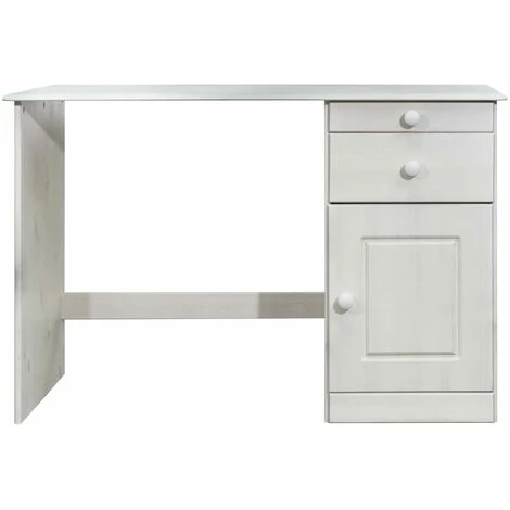 Hommoo Bureau Avec Tiroirs 110x50x74 Cm Bois De Pin Massif 5 Hommoo Bureau Avec Tiroirs 110x50x74 Cm Bois De Pin Massif – Image 3