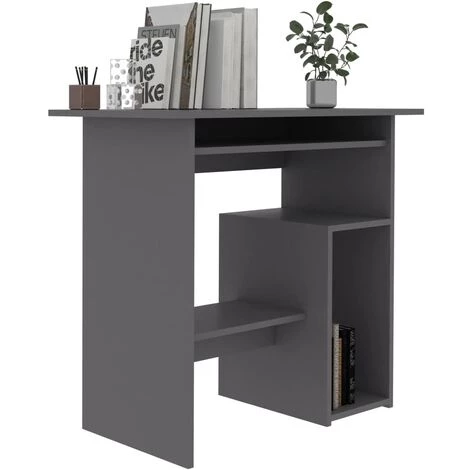 Hommoo Bureau Gris 80 X 45 X 74 Cm Agglomere 5 Hommoo Bureau Gris 80 X 45 X 74 Cm Agglomere – Image 3