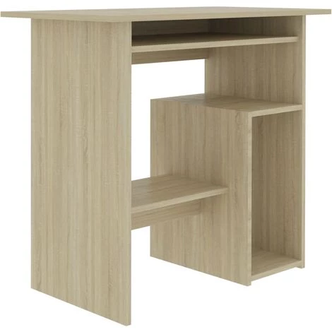 Hommoo Bureau Chene Sonoma 80 X 45 X 74 Cm Agglomere 4 Hommoo Bureau Chene Sonoma 80 X 45 X 74 Cm Agglomere – Image 2