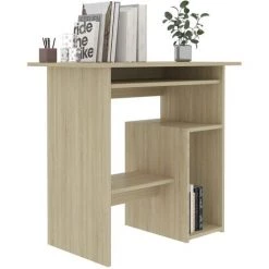 Hommoo Bureau Chene Sonoma 80 X 45 X 74 Cm Agglomere 9 Hommoo Bureau Chene Sonoma 80 X 45 X 74 Cm Agglomere -France Bureau Soldes 2022 54152962 3