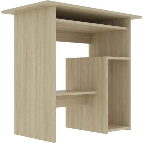 Hommoo Bureau Chene Sonoma 80 X 45 X 74 Cm Agglomere 6 Hommoo Bureau Chene Sonoma 80 X 45 X 74 Cm Agglomere – Image 4