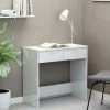 Hommoo Bureau Blanc Brillant 80x40x75 Cm Agglomere -France Bureau Soldes 2022 54153496 1