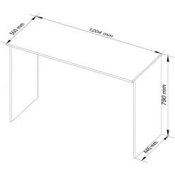 AKORD Bureau Informatique B-17 Blanc 120 Cm Bureau D' Ordinateur Couleur Blanc Mat - 120x50x79 Cm -France Bureau Soldes 2022 54156948 3