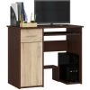 AKORD Bureau Informatique, Bureau D' Ordinateur, 90 Cm, JAY, Mat, équipé D'une étagère à Clavier Coulissante Wenge / Chêne Sonoma 3 étagères 1 Tiroirs 1 Portes1 -France Bureau Soldes 2022 54156999 1