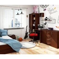 AKORD Petit Bureau Informatique STAR Wengé 68 Cm Bureau D' Ordinateur Couleur Wengé Mat, 1 étagère - 68x51x74 Cm -France Bureau Soldes 2022 54157208 5