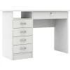 NETFURNITURE Fosy Desk 5 Tiroirs En Blanc - Blanc