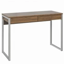 NETFURNITURE Fosy Desk 2 Tiroirs En Noyer - Marron