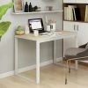 TRUE DEAL Bureau D'ordinateur Blanc Et Chêne 110x60x73 Cm Aggloméré -France Bureau Soldes 2022 54482119 1