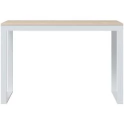 TRUE DEAL Bureau D'ordinateur Blanc Et Chêne 110x60x73 Cm Aggloméré -France Bureau Soldes 2022 54482119 3