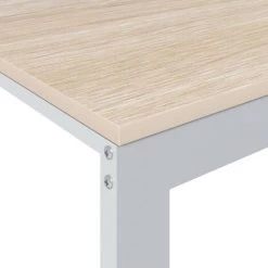 TRUE DEAL Bureau D'ordinateur Blanc Et Chêne 110x60x73 Cm Aggloméré -France Bureau Soldes 2022 54482119 5