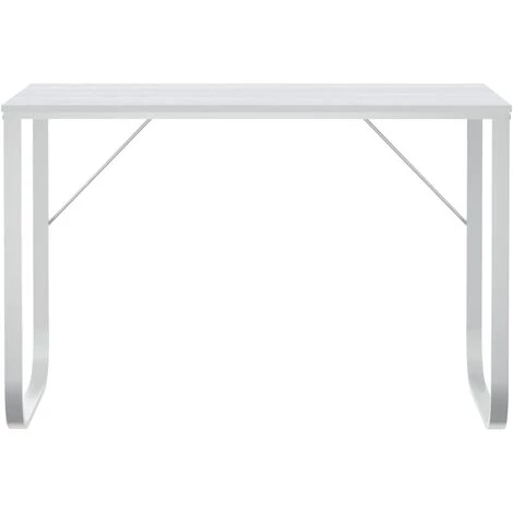 TRUE DEAL Bureau D'ordinateur Blanc 110x60x73 Cm Aggloméré 5 TRUE DEAL Bureau D'ordinateur Blanc 110x60x73 Cm Aggloméré – Image 3
