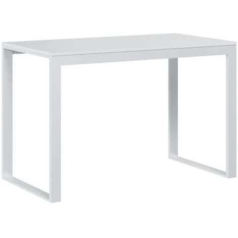 TRUE DEAL Bureau D'ordinateur Blanc 110x60x73 Cm Aggloméré 4 TRUE DEAL Bureau D'ordinateur Blanc 110x60x73 Cm Aggloméré – Image 2