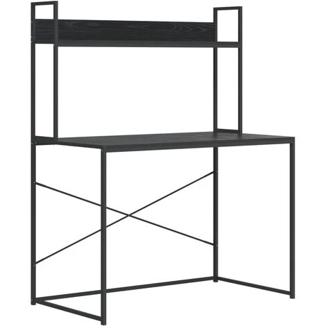 TRUE DEAL Bureau D'ordinateur Noir 110x60x138 Cm Aggloméré 4 TRUE DEAL Bureau D'ordinateur Noir 110x60x138 Cm Aggloméré – Image 2