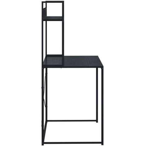 TRUE DEAL Bureau D'ordinateur Noir 110x60x138 Cm Aggloméré 6 TRUE DEAL Bureau D'ordinateur Noir 110x60x138 Cm Aggloméré – Image 4