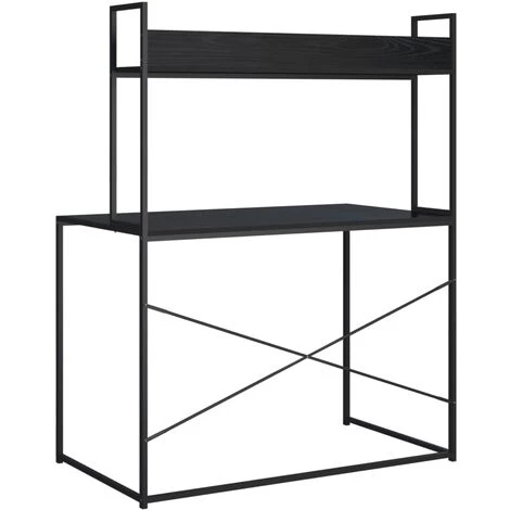 TRUE DEAL Bureau D'ordinateur Noir 110x60x138 Cm Aggloméré 7 TRUE DEAL Bureau D'ordinateur Noir 110x60x138 Cm Aggloméré – Image 5