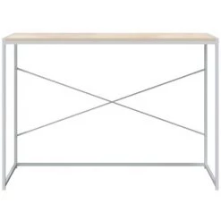 TRUE DEAL Bureau D'ordinateur Blanc Et Chêne 110x60x70 Cm Aggloméré 9 TRUE DEAL Bureau D'ordinateur Blanc Et Chêne 110x60x70 Cm Aggloméré -France Bureau Soldes 2022 54483311 3