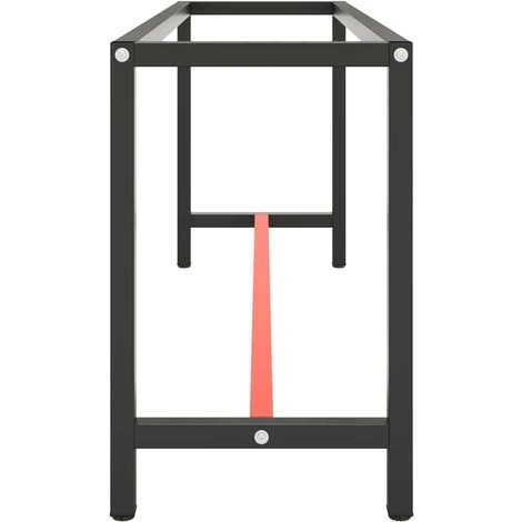 TRUE DEAL Cadre De Banc De Travail Noir Et Rouge Mat 190x50x79 Cm Métal 6 TRUE DEAL Cadre De Banc De Travail Noir Et Rouge Mat 190x50x79 Cm Métal – Image 4