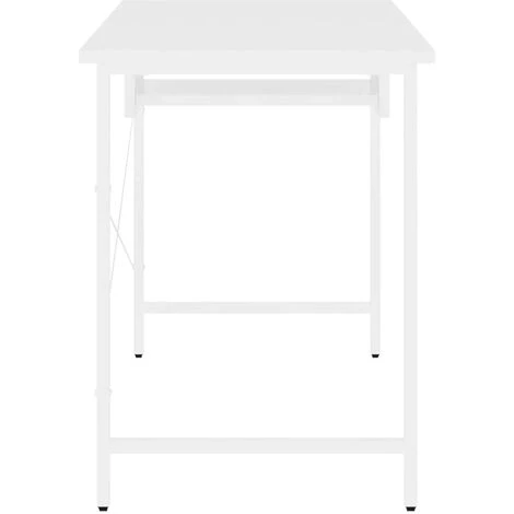TRUE DEAL Bureau D'ordinateur Blanc 105x55x72 Cm MDF Et Métal 6 TRUE DEAL Bureau D'ordinateur Blanc 105x55x72 Cm MDF Et Métal – Image 4
