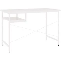 TRUE DEAL Bureau D'ordinateur Blanc 105x55x72 Cm MDF Et Métal 11 TRUE DEAL Bureau D'ordinateur Blanc 105x55x72 Cm MDF Et Métal -France Bureau Soldes 2022 54484457 5