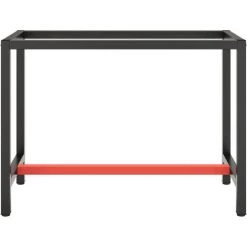 TRUE DEAL Cadre De Banc De Travail Noir Et Rouge Mat 110x50x79 Cm Métal -France Bureau Soldes 2022 54485652 3