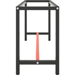 TRUE DEAL Cadre De Banc De Travail Noir Et Rouge Mat 170x50x79 Cm Métal -France Bureau Soldes 2022 54485653 4