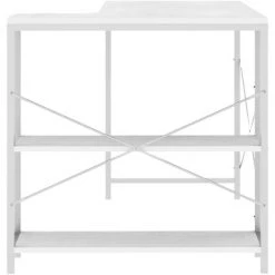 TRUE DEAL Bureau D'ordinateur Blanc 110x72x70 Cm Aggloméré -France Bureau Soldes 2022 54485788 4