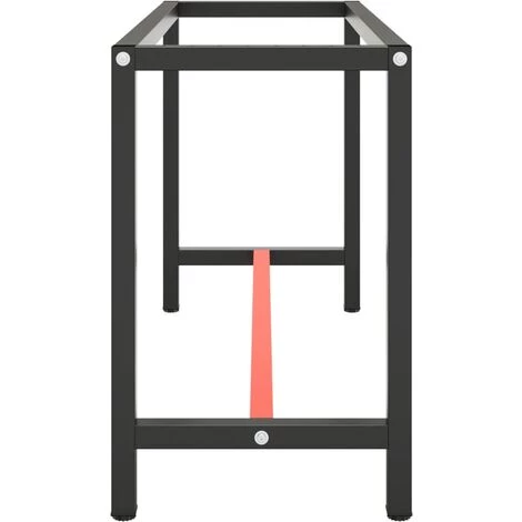 TRUE DEAL Cadre De Banc De Travail Noir Et Rouge Mat 140x50x79 Cm Métal 6 TRUE DEAL Cadre De Banc De Travail Noir Et Rouge Mat 140x50x79 Cm Métal – Image 4