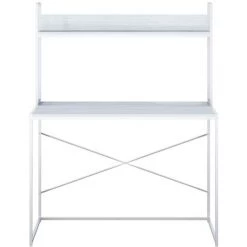 TRUE DEAL Bureau D'ordinateur Blanc 110x60x138 Cm Aggloméré 9 TRUE DEAL Bureau D'ordinateur Blanc 110x60x138 Cm Aggloméré -France Bureau Soldes 2022 54487398 3