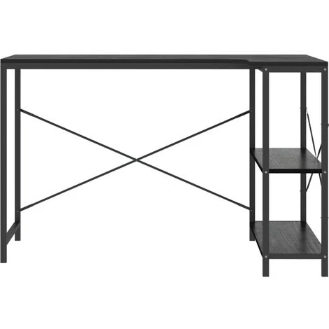 TRUE DEAL Bureau D'ordinateur Noir 110x72x70 Cm Aggloméré 5 TRUE DEAL Bureau D'ordinateur Noir 110x72x70 Cm Aggloméré – Image 3