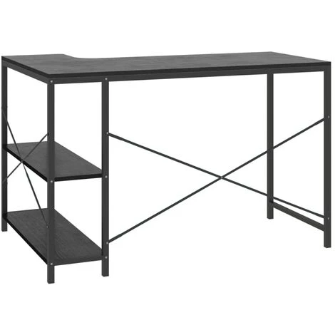 TRUE DEAL Bureau D'ordinateur Noir 110x72x70 Cm Aggloméré 7 TRUE DEAL Bureau D'ordinateur Noir 110x72x70 Cm Aggloméré – Image 5
