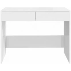 YOUTHUP Bureau Blanc Brillant 101x50x76,5 Cm Aggloméré - Blanc -France Bureau Soldes 2022 54515156 5