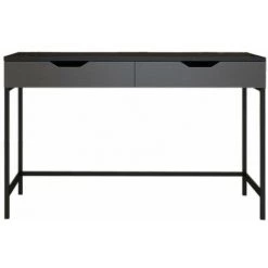 RED DECO Bureau Bois Et Acier GRETA Noir Acier 125x45x75cm - Noir -France Bureau Soldes 2022 54545363 3