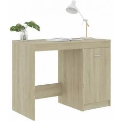 Topdeal Bureau Chêne Sonoma 100x50x76 Cm Aggloméré FF801799_FR -France Bureau Soldes 2022 54643113 4