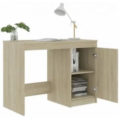 Topdeal Bureau Chêne Sonoma 100x50x76 Cm Aggloméré FF801799_FR -France Bureau Soldes 2022 54643113 5