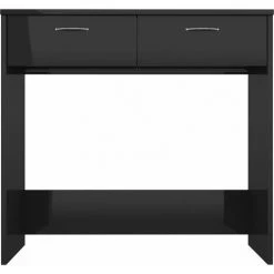 Topdeal Bureau Noir Brillant 80x40x75 Cm Aggloméré FF801362_FR -France Bureau Soldes 2022 54643513 4