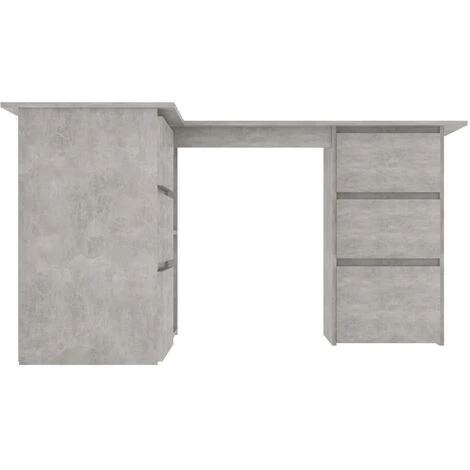 Topdeal Bureau D'angle Gris Béton 145x100x76 Cm Aggloméré FF801093_FR 7 Topdeal Bureau D'angle Gris Béton 145x100x76 Cm Aggloméré FF801093_FR – Image 5