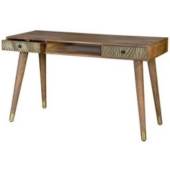 Bureau Bahut En Bois De Manguier / Fer Coloris Marron - Longueur 130 X Profondeur 50 X Hauteur 76 Cm -PEGANE- 7 Bureau Bahut En Bois De Manguier / Fer Coloris Marron - Longueur 130 X Profondeur 50 X Hauteur 76 Cm -PEGANE- -France Bureau Soldes 2022 54658864 3