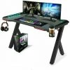 UNHO Bureau Gaming LED 120cm Bureau Gamer RGB Pour Ordinateur Table Gaming Pour PC Informatique - Noir -France Bureau Soldes 2022 54722956 1