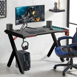 UNHO Bureau Gaming LED 120cm Bureau Gamer RGB Pour Ordinateur Table Gaming Pour PC Informatique - Noir 10 UNHO Bureau Gaming LED 120cm Bureau Gamer RGB Pour Ordinateur Table Gaming Pour PC Informatique - Noir -France Bureau Soldes 2022 54722956 4