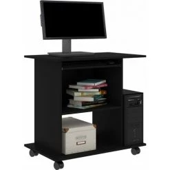Topdeal Bureau D'ordinateur Noir 80x50x75 Cm Aggloméré FF802895_FR -France Bureau Soldes 2022 54840746 3