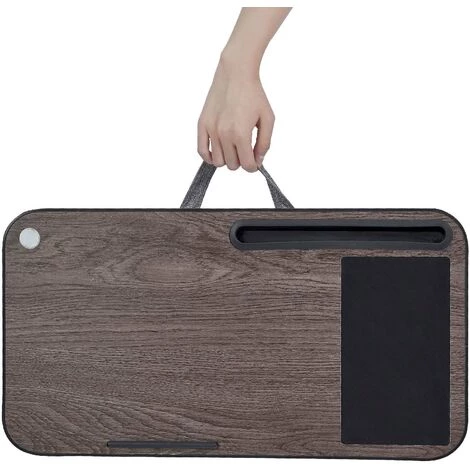 Support Pour PC Portable Tablette Table De Lit Coussin Gris Brun Teamson Home VNF-00112-UK - Marron 4 Support Pour PC Portable Tablette Table De Lit Coussin Gris Brun Teamson Home VNF-00112-UK - Marron – Image 2