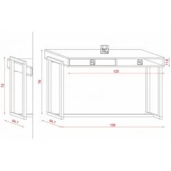 Bureau Coloris Blanc Mat - Longueur 126 X Profondeur 64 X Hauteur 79 Cm -PEGANE- 11 Bureau Coloris Blanc Mat - Longueur 126 X Profondeur 64 X Hauteur 79 Cm -PEGANE- -France Bureau Soldes 2022 54943563 5