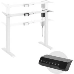 ML-DESIGN Cadre De Bureau électrique Assis Debout Réglable En Hauteur 73-123 Cm Blanc