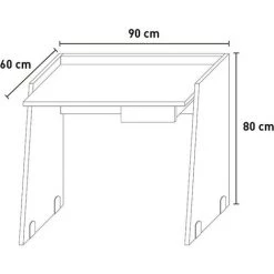 TERRANEO Smartworking Bureau 90x60 Design Moderne Bureau à Domicile Contemporary -France Bureau Soldes 2022 55028506 5