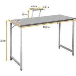 Soges Table De Bureau ,Bureau De Formation De Réunion Bureau De Poste De Travail ,Table D'ordinateur Bureau De Jeu, érable Blanc WK-JK100-MO -France Bureau Soldes 2022 55041877 3